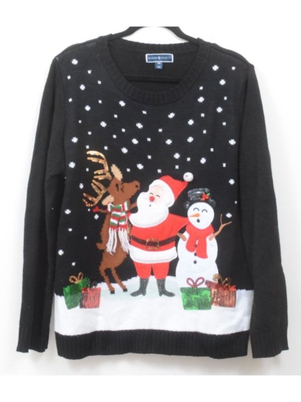 Karen Scott PLUS Size XXL Christmas Holiday Sweater Snowman Santa Reindeer